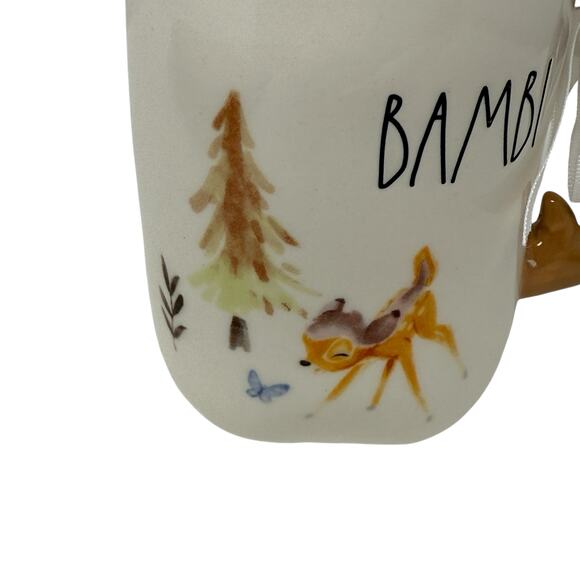 Rae Dunn Artisan Collection By Magenta X Disney Bambi Ceramic Mug Antler Handle - Picture 3 of 15